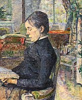 La Comtesse Adèle de Toulouse-Lautrec dans le salon du Château de Malromé (cca 1886)