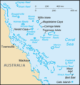 نقشہ جزائر بحیرہ کورل