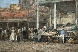 L’ancien marché aux poissons à Bruxelles, 1870