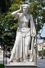 Statue depicting Andromache by José Vilches (1853) - Paseo de Recoletos, Madrid, Spain.