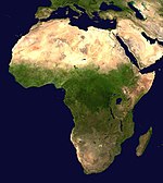 Satellitbillede af Afrika