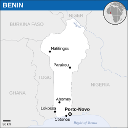 Benin térképe