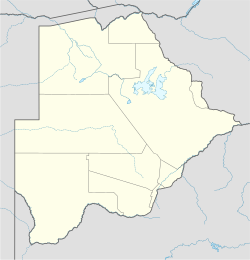 Gaborone trên bản đồ Botswana
