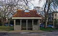 1892 built shelter for drivers of horse-drawn cabs was moved from Ipswich Cornhill and placed in the park in 1895.