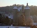 Villemonteix Castle in winter