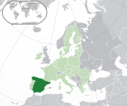 Mapa de Espanha na Europa