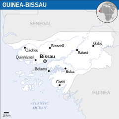 Mapa Gwinei Bissau
