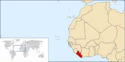 Location of Làìbéríà
