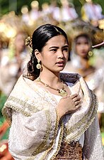 Filipiniana is a traditional dress worn by women in the Philippines. Photograph: FroyR (CC BY-SA 4.0)