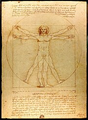 Detail from Leonardo da Vinci's "Vitruvian Man"