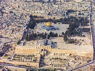 Le mont du Temple, disputé entre Israël et la Palestine. (définition réelle 7 500 × 5 632)
