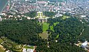 Luftbild des Karlsruher Schlossgartens