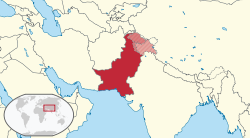 Location of Pakistan