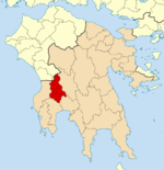 Χάρτης του Δήμου Οιχαλίας
