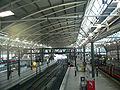 Platforms at Leeds Station, Leeds, England.