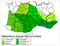 Carte de la zone occitanophone et des différents dialectes