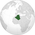 Orthographic Projection of Algeria