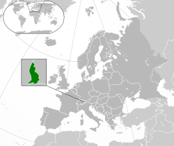 ទីតាំងរបស់ លិចតិនស្តាញ (green) in Europe (agate grey)  –  [ពិពណ៌នានិមិត្តសញ្ញា]