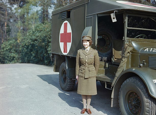 Princess Elizabeth in her Auxiliary Territorial Service uniform, by Ministry of Information (U.K.)