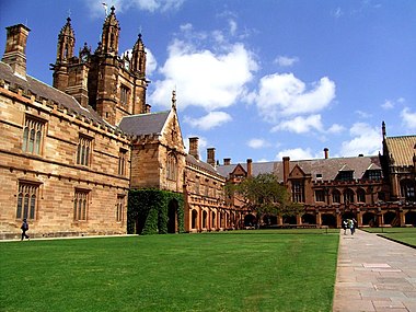 Main quadrangle of the University of Sydney