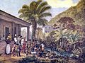 Image 37Indigenous people at a farm plantation in Minas Gerais in present-day Brazil, c. 1824 (from Indigenous peoples of the Americas)