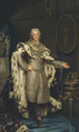 Gustav III, Sveriges konge 1771–1792, malt 1777 av Alexander Roslin iført overdådig hermelinskappe