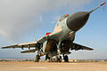 A MiG-29 sits on the tarmac at Dezful Airport