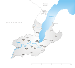 Peta Kanton Jenewa