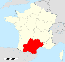 Peta Prancis memperlihatkan Region {{{common_name}}}