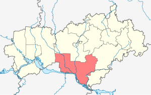Звениговский район на карте