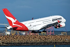 Аеробус А380 у лівреї австралійських авіаліній Qantas