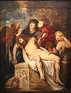 Положение во гроб. 1602, масло, холст. 180 × 137 см. Рим, Галерея Боргезе