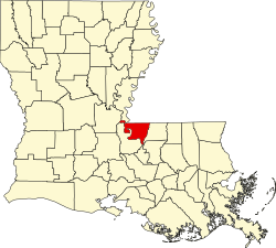 map of Louisiana highlighting West Feliciana Parish