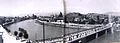 Слики од старо Скопје: Панорама на Скопје, во преден план се гледа Железниот мост.