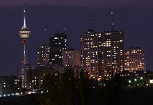Towers in Tehran City at night.jpg