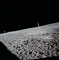 Površina mjeseca, snimljeno tijekom misije Apollo 11.