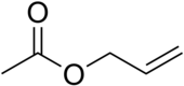 Skeletal formula of allyl acetate