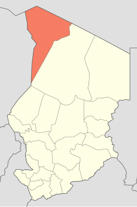 Localisation de Région du Tibesti