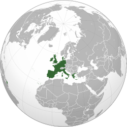 Європейська економічна спільнота: історичні кордони на карті