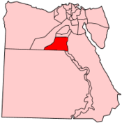 Peta Mesir menunjukkan lokasi Al Minya
