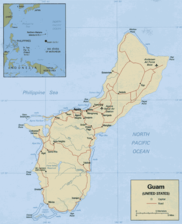 Mapa de Guam.