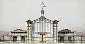 Gare du Champ-de-Mars en 1878.