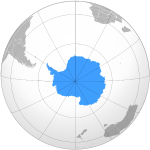 Mapa de localização da Antártida
