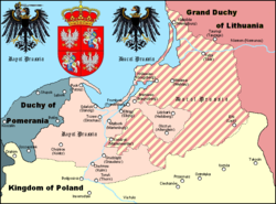 Королівська Пруссія: історичні кордони на карті