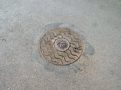 Manhole cover in Saint Petersburg