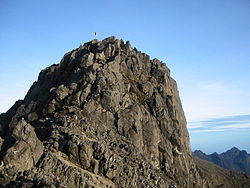 Žulový vrchol Mount Wilhelm