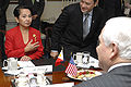 Gates with Philippine president Gloria Macapagal-Arroyo