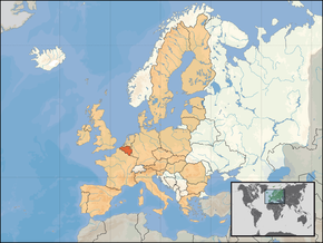Kart over Kongeriket Belgia