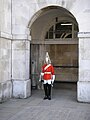 Guard at Horse Guards Parade building in London - 2006