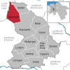 Lage der Gemeinde Saterland im Landkreis Cloppenburg